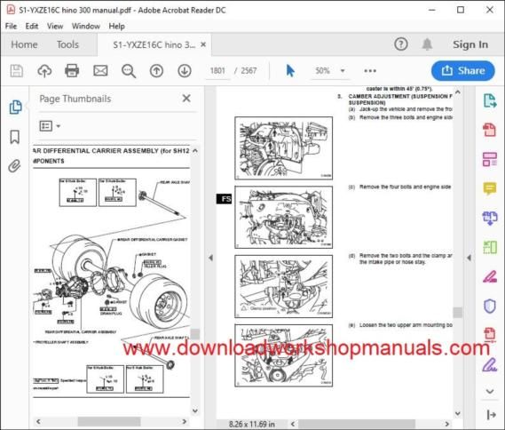 HINO 300 series 2nd generation workshop manual
